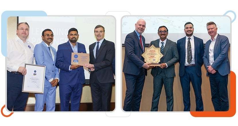 Green World Group receiving NEBOSH recognition awards